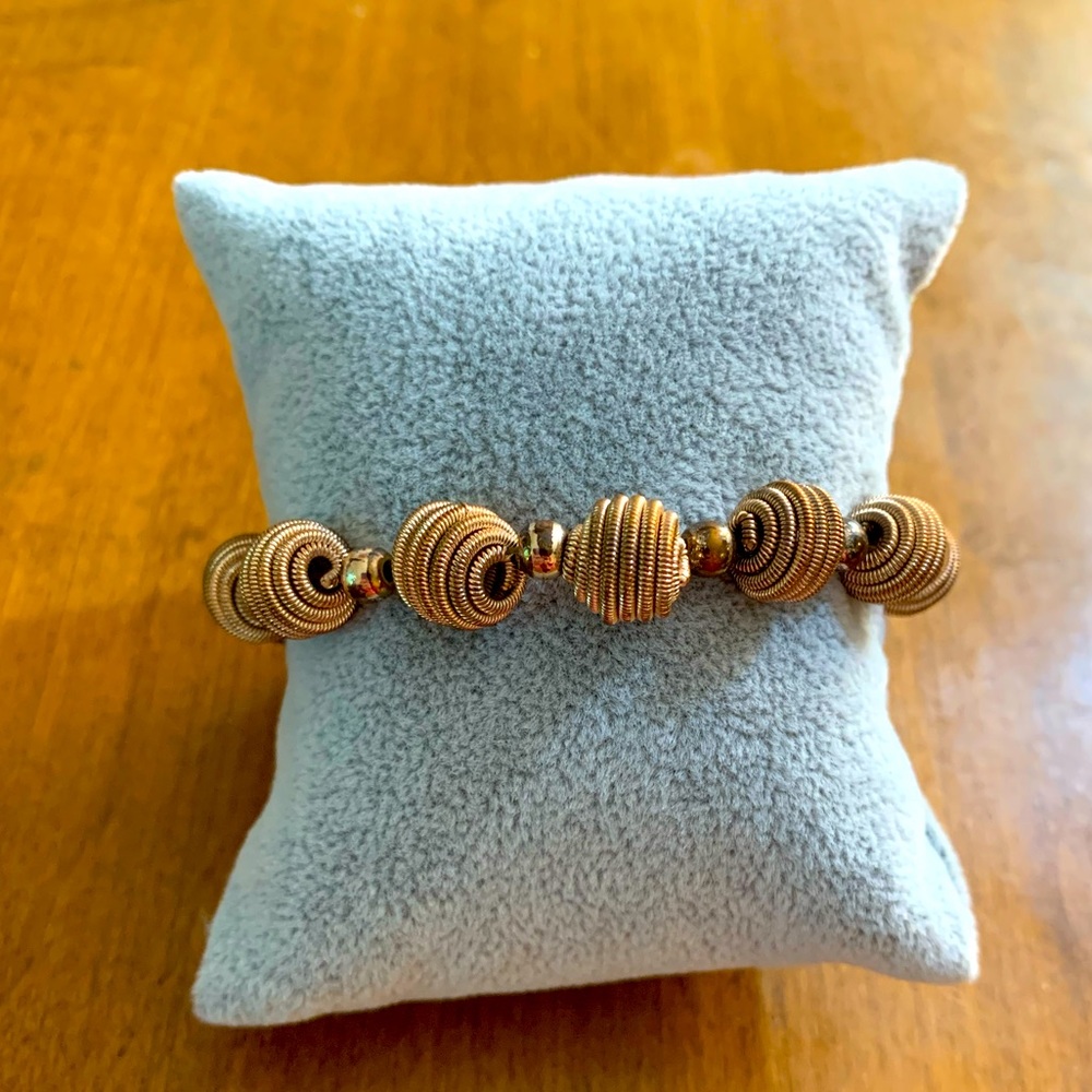 Copper Bead Stretch Bracelet- Copper Wire Wrap Bangle Fashion Bracelet